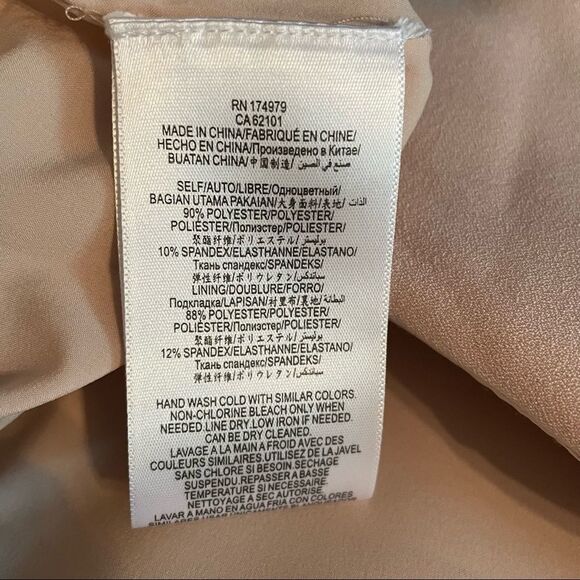 BCBGMAXAZRIA Womens Malik Sleeveless Asymmetrical Ruffle Mini Dress Bare Pink 6 - Picture 8 of 8